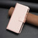 iPhone 16 9 Card Slots Zipper Wallet Leather Flip Phone Case - Rose Gold