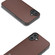 iPhone 16 ABEEL Genuine Leather Xiaoya Series Phone Case - Coffee