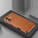 iPhone 16 AZNS Electroplated Edge Carbon Fiber Texture Phone Case - Brown