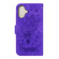 iPhone 16 Butterfly Rose Embossed Leather Phone Case - Purple