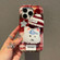 iPhone 16 Cartoon Dog Plush Phone Case - Red