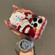 iPhone 16 Cartoon Dog Plush Phone Case - Red