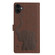 iPhone 16 Cartoon Elephant Embossed Leather Phone Case - Brown