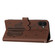 iPhone 16 Cartoon Elephant Embossed Leather Phone Case - Brown