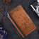 iPhone 16 Cat Embossing Pattern Leather Phone Case with Lanyard - Brown