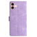 iPhone 16 Cherry Blossom Butterfly Skin Feel Embossed PU Phone Case - Purple