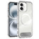 iPhone 16 Clear PC Hybrid TPU MagSafe Phone Case with Holder - White