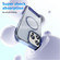 iPhone 16 Clear PC Hybrid TPU MagSafe Phone Case with Holder - White