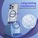 iPhone 16 Clear PC Hybrid TPU MagSafe Phone Case with Holder - White