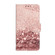 iPhone 16 Colored Drawing Marble Pattern Leather Phone Case - Rose Gold