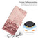 iPhone 16 Colored Drawing Marble Pattern Leather Phone Case - Rose Gold