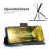 iPhone 16 Colored Drawing Pattern Zipper Phone Leather Case - Gold Butterfly