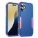 iPhone 16 Commuter Shockproof TPU + PC Phone Case - Royal Blue+Pink