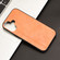 iPhone 16 Cow Pattern Sewing Card Bag Phone Case - Orange