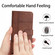 iPhone 16 Cowhide Texture Stitching Leather Phone Case - Coffee