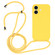 iPhone 16 Crossbody Lanyard Liquid Silicone Case - Yellow