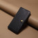iPhone 16 Denior Cowhide Texture Wallet Style Leather Phone Case - Black