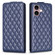 iPhone 16 Diamond Lattice Vertical Flip Leather Phone Case - Blue