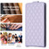 iPhone 16 Diamond Lattice Vertical Flip Leather Phone Case - Purple
