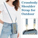 iPhone 16 Double Bckle Card Slot Full Coverage Phone Case with Cross-body Strap - Blue