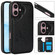 iPhone 16 Double Buckle Butterfly Embossing PU Phone Case - Black