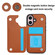 iPhone 16 Double Buckle Rhombic PU Leather Phone Case - Brown
