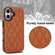 iPhone 16 Double Buckle Rhombic PU Leather Phone Case - Brown