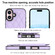 iPhone 16 Double Buckle Rhombic PU Leather Phone Case - Purple
