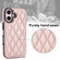iPhone 16 Double Buckle Rhombic PU Leather Phone Case - Rose Gold