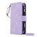 iPhone 16 Dream 9-Card Zipper Wallet RFID Leather Phone Case with Lanyard - Purple