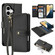 iPhone 16 DUX DUCIS Lawa Series 2 in 1 Wallet Zipper Detachable MagSafe Phone Case with Lanyard - Black