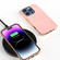 iPhone 16 Electroplated Frame PU Leather Full Coverage Phone Case - Pink