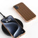 iPhone 16 Electroplated Frame Woven Texture PU Phone Case - Brown