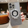 iPhone 16 Electroplated Holder Gradient Glitter MagSafe Phone Case - Silver