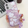 iPhone 16 Electroplating Flowers Plants Texture Wristband TPU Phone Case - Pale Purple FlowerFL11