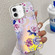 iPhone 16 Electroplating Laser Flower Texture TPU Phone Case - Peony AH11
