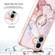 iPhone 16 Electroplating Marble IMD TPU Phone Case with Ring Holder - Rose Gold 005