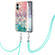 iPhone 16 Electroplating Pattern IMD TPU Shockproof Case with Neck Lanyard - Colorful Scales