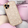 iPhone 16 Electroplating Star Diamond CD Texture Lens Ring Phone Case - Pink