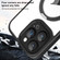 iPhone 16 Full Coverage Lens Film MagSafe Holder Transparent Phone Case - Black