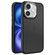 iPhone 16 Hardware Side Cooling Skin Feel Frosted Metal Lens Frame Phone Case - Black