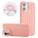 iPhone 16 Honeycomb Radiating Lens Holder Magsafe Phone Case with Lanyard - Pink