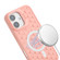 iPhone 16 Honeycomb Radiating Lens Holder Magsafe Phone Case with Lanyard - Pink