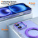 iPhone 16 Ice-Cold Rotating Ring Holder PC MagSafe Phone Case - Purple