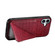 iPhone 16 Imitation Crocodile Leather Back Phone Case with Holder - Rose Red