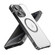 iPhone 16 Irregular Alloy Frame Fosted Translucent MagSafe Phone Case - Black