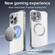 iPhone 16 Irregular Alloy Frame Fosted Translucent MagSafe Phone Case - Black