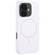 iPhone 16 Large Hole Camera MagSafe Liquid Silicone Full Coverage Phone Case - White