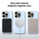 iPhone 16 Large Hole Camera MagSafe Liquid Silicone Full Coverage Phone Case - White