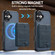 iPhone 16 LC.IMEEKE L3 Series Detachable RFID Card Bag Magsafe Phone Case - Blue